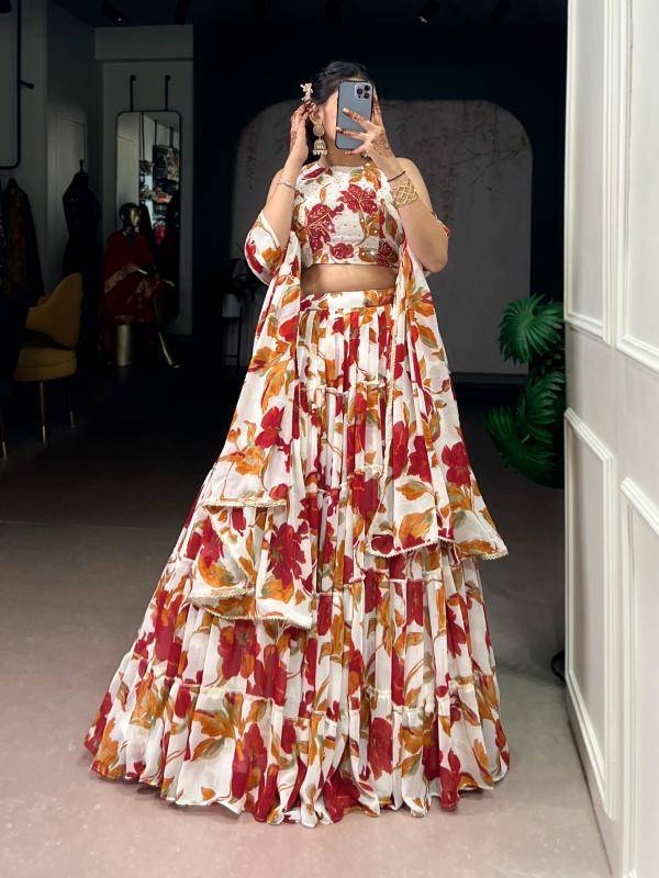 LNB 1145 Marble WHT Lehenga choli wholesaler in Mumbai